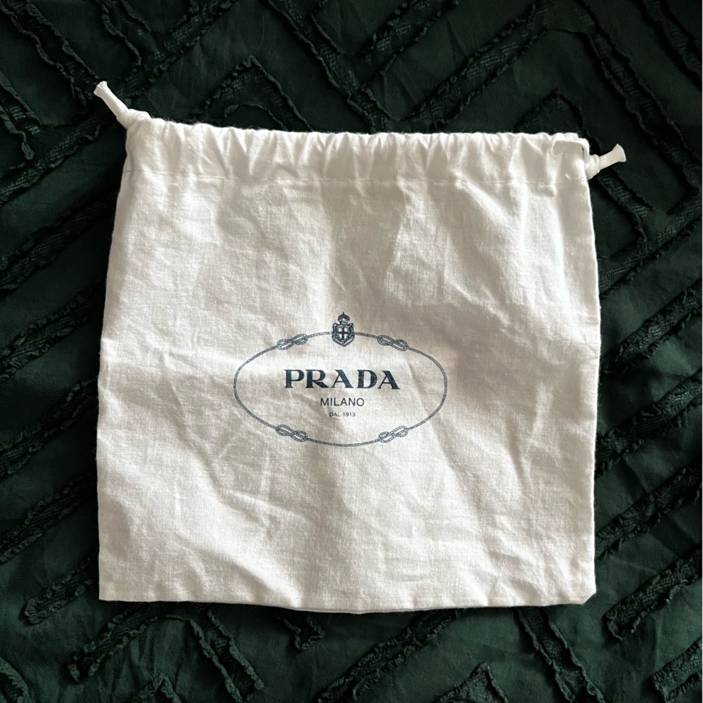 Prada white dust bag - 7x7 inches